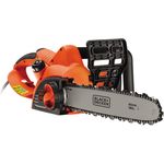 Black+Decker Elektro-Kettensäge - 2000 W Motorsäge, 40 cm Schwertlänge, 12,5 m-s Kettengeschwindigkeit, rückschlagarm, Kettenbremse CS2040