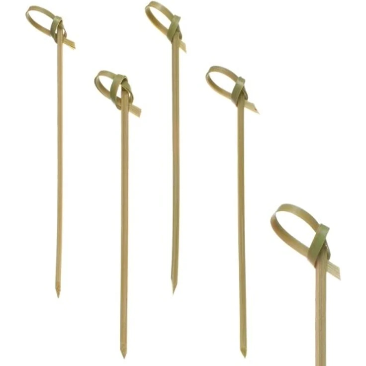 Papstar Knoten Grillspieße, Bambus, 10 cm, 250 Stück, 16770 – Bild 1