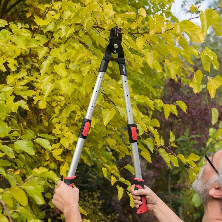KREATOR Baumschere Typ Bypass Astschere Gartenschere 63 - 89 cm Leicht Aluminium