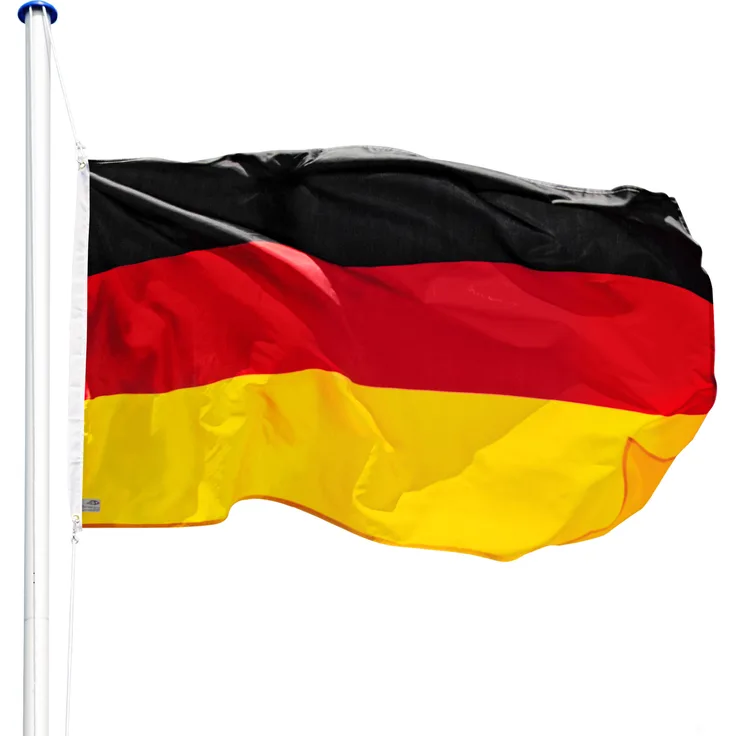 Aluminium Fahnenmast + Deutschlandfahne