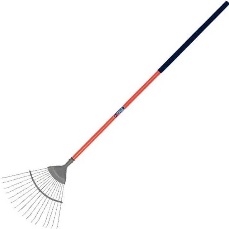 Spear & Jackson 2155NS/09 Select Kohlenstoffstahl-Rasenrechen, Blauer und roter Griff mit grauem Kopf, 166 x 45 x 9.5 cm