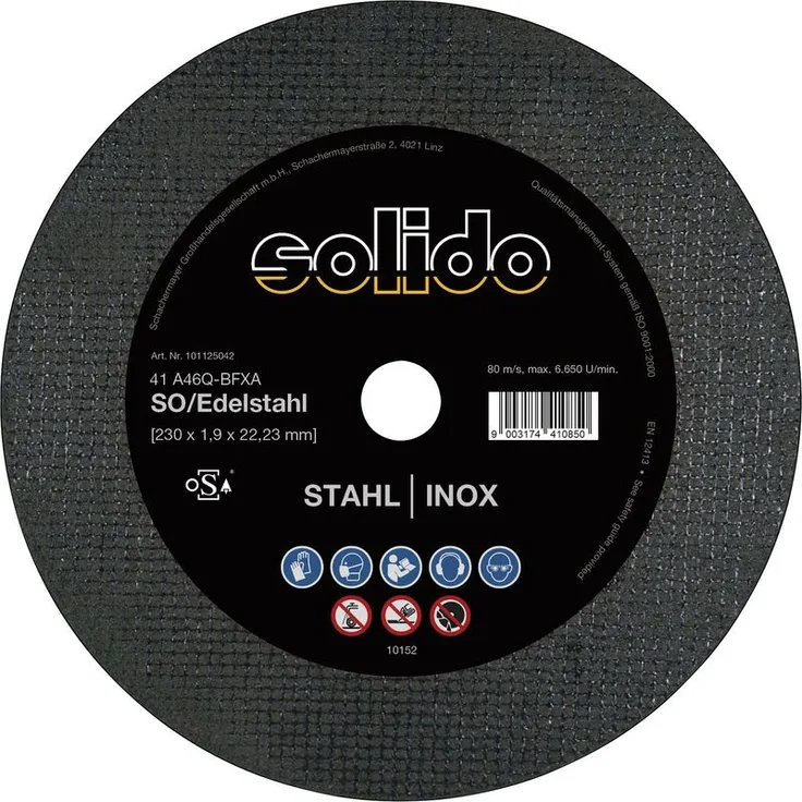 SOLIDO Trennscheibe gerade 115 x 1.0 mm 2in1 dünn