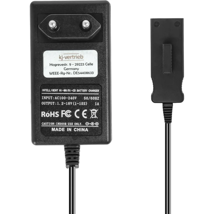 kj-vertrieb Ladegerät kompatibel mit Gardena Ni-Mh - Ni-CD Werkzeug-Akkus SmallCut 300 Accu, 8834-20 - 1.2V-18V 1-1.5A
