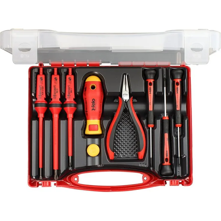 Felo 9-teiliger Koffer mit E-Smart Schraubendreher,