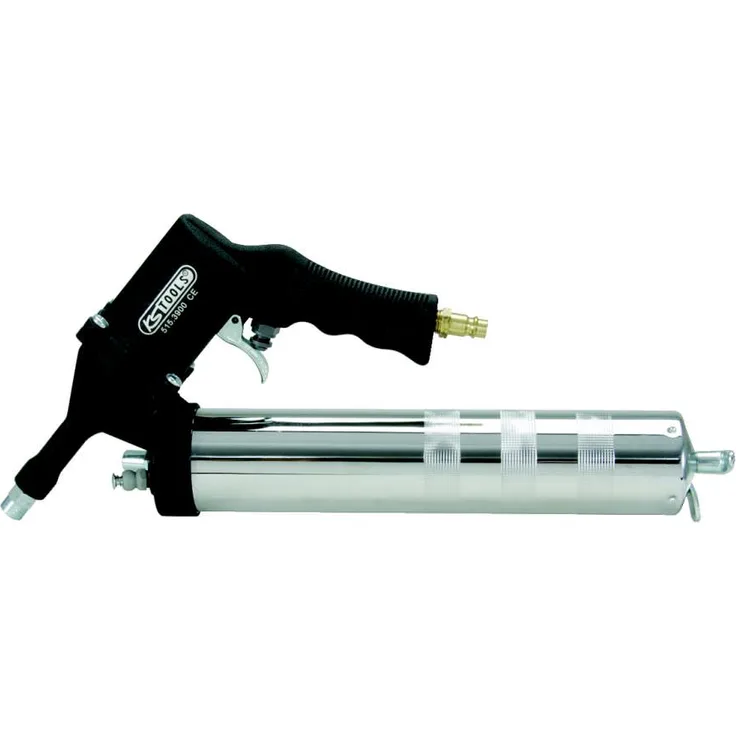 KS Tools 515.3900 Druckluft-Fettpresse mit flexiblem Schlauch und Düse