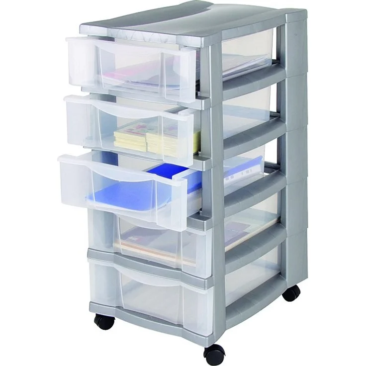 Rollcontainer Bürocontainer Rollwagen Schubladenschrank Büroschrank Ablage grau – Bild 1