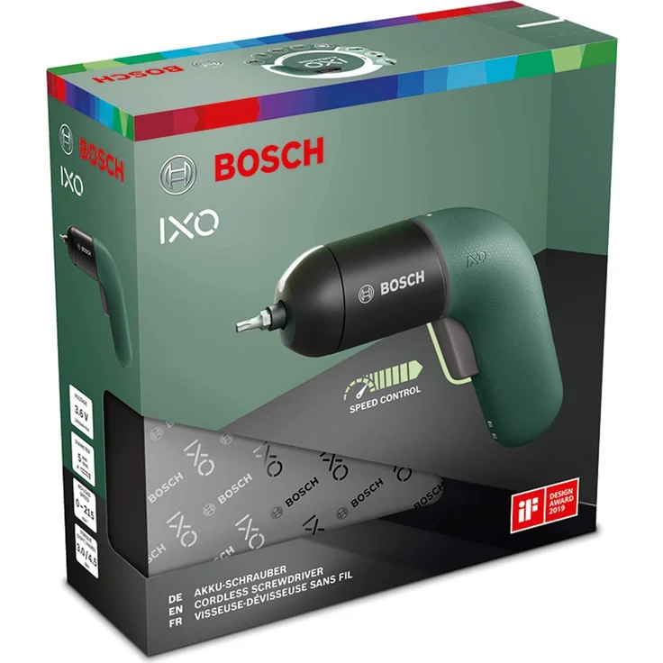 Bosch IXO VI Akkuschrauber (grün, integrierter Akku mit Mikro-USB-Lader, variable Drehzahlregelung, in Aufbewahrungsbox) – Bild 4