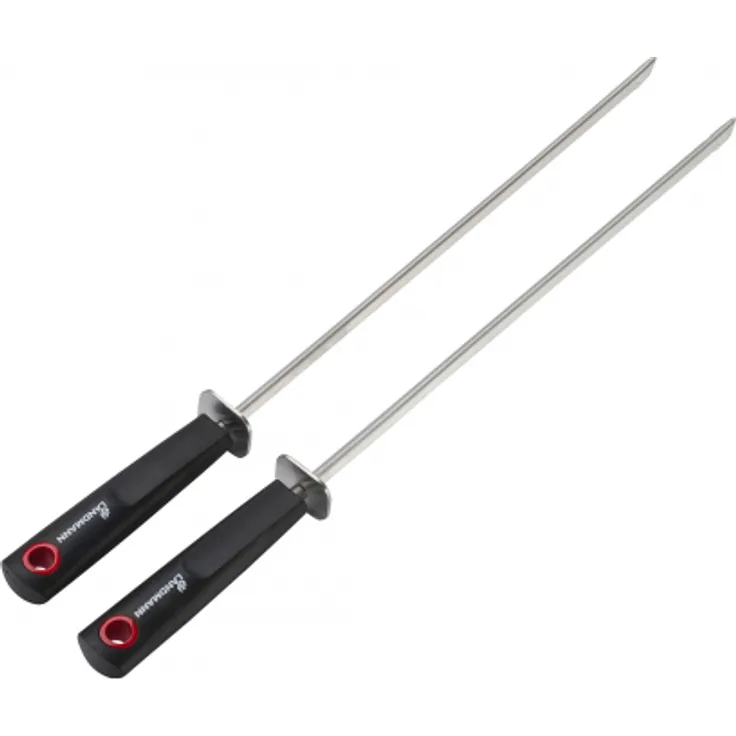 LANDMANN 13216 Grillspieß, Edelstahl, 40,5 cm, schwarz