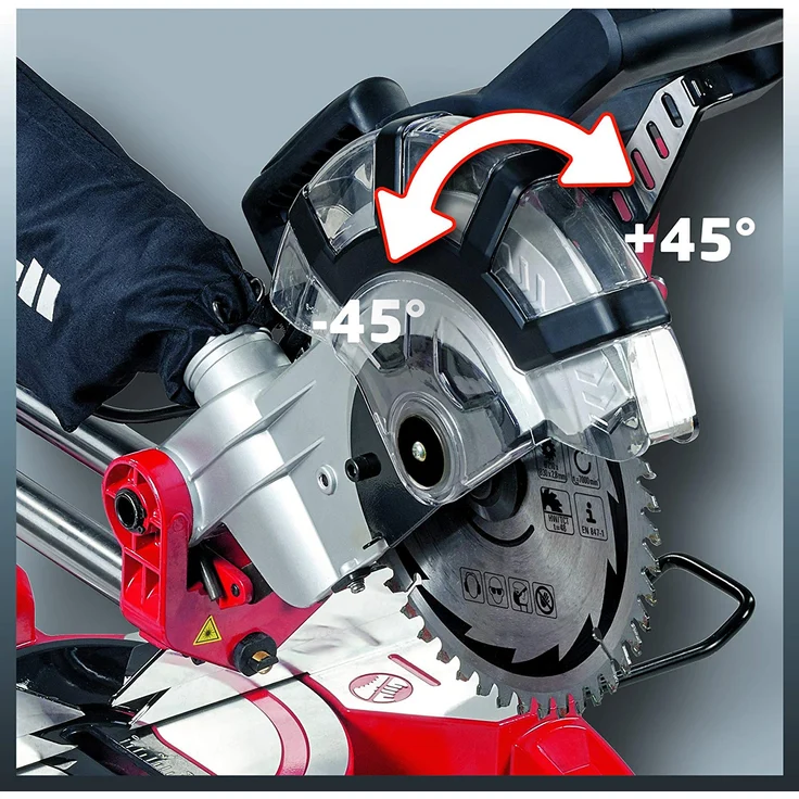 Einhell Zug-Kapp-Gehrungssäge TC-SM 2131 Dual (4300835) 1800 W Sägeblatt 210 mm Schnittbreite 310 mm – Bild 5