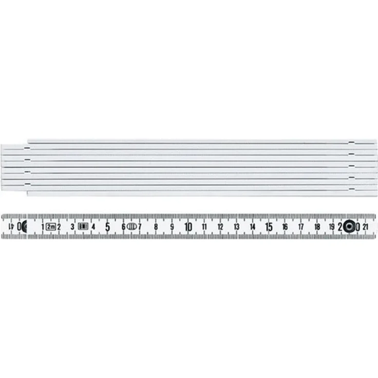 Wiha Gliedermaßstab Longlife 2 m metrisch, 10 Glieder (27057) weiß - Preisvergleich – Bild 1
