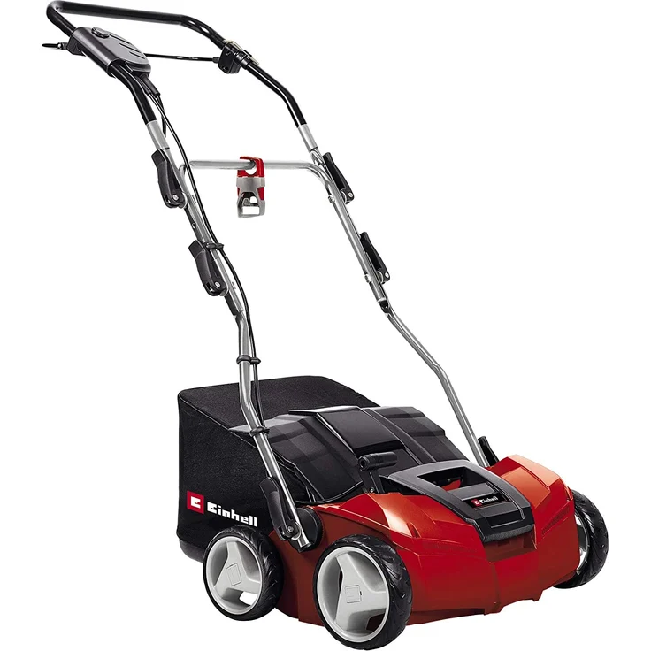 Einhell Elektro-Vertikutierer-Lüfter GE-SA 1435 (1400W, 35 cm Arbeitsbreite, bis 3-9 mm Arbeitstiefe, höhenverstelsbarer Holm, 28 L Fangsack, inkl. Lüfterwalze) – Bild 2