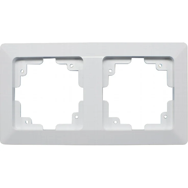 MILOS 2-fach Rahmen weiß matt