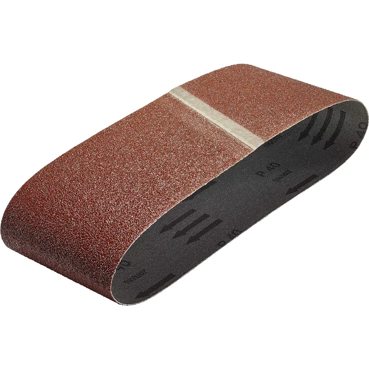 wolfcraft 3122000 3 Gewebe-Schleifbänder 100 x 690 mm, Korn 40