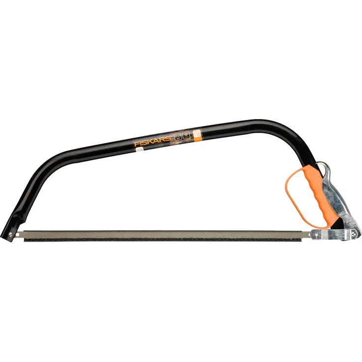 Fiskars Bügelsäge mit feststehendem Blatt für feuchtes Holz, Länge: 61 cm (24 Zoll), Inklusive Sägeblattschutz, Hochwertiger Stahl, Schwarz-Orange, SW31, 1000615