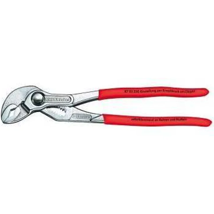 KNIPEX 87 03 180 Cobra Hightech-Wasserpumpenzange mit rutschhemmendem Kunststoff überzogen verchromt 180 mm – Bild 1
