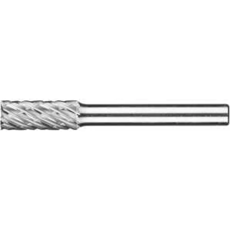 PFERD HM-Frässtift, Zylinderform ZYAS mit Stirnverzahnung, Zahnung ALLROUND, Frässtift-ø 8mm, Schaft-ø 6mm, Länge 60mm, 21001001 – für den vielseitigen Einsatz auf den wichtigsten Werkstoffen