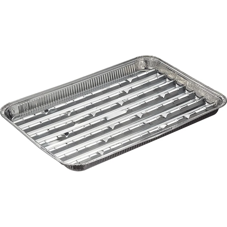 Papstar Alu-Grillschale, Aluminium, Silber, 34x23x2.5 cm, 5 Stück
