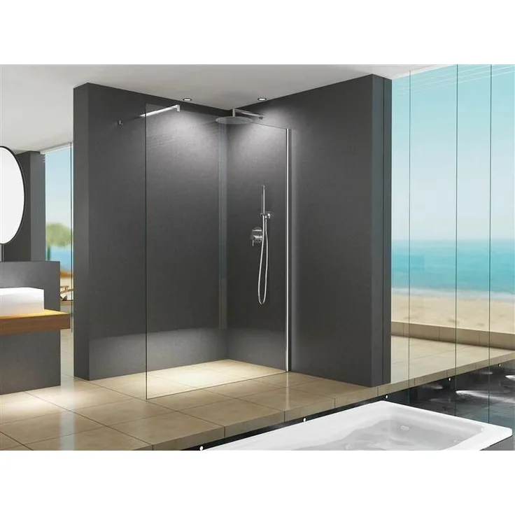Lily-CL 160x200cm Walk in Duschabtrennung ESG 10mm Transparet Duschwand - Buylando.shop