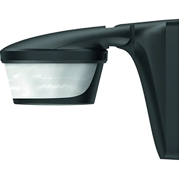 Theben 1010611 Luxa P300 BK Bewegungsmelder für Wand- oder Deckenmontage, Lichtsteuerung, 300°, max. 16 m, schwarz, IP 55