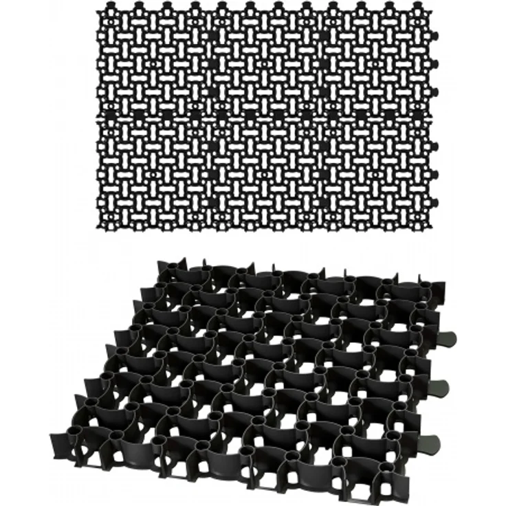 6x Rasengitter Paddockplatte SCHWARZ 50x50 cm Reitplatzmatten Rasenmatten Rasenw