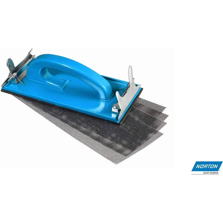 Norton Gips Sander mit 4 Schleifpapier Blatt 115 x 280 mm sortiert