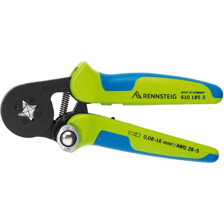 Rennsteig Aderendhülsencrimpzange PEW8.185 (selbsteinstellend, 4 Crimpflächen, 0,08-16 mm², AWG 28-5) 610 185 3