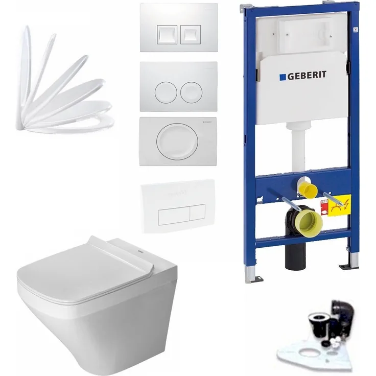Duravit DuraStyle Tiefspül-Wand-WC Set rimless ohne Spülrand L:54xB:37cm weiß 45510900A1