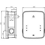 ABL 3W2263B Wallbox mit 2 Ladesteckdosen, Typ 2, 2x 11kW, 32A, 3-phasig, vorkonf