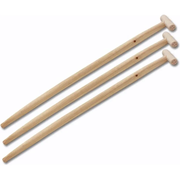 3er Set Flo Spatenstiel Schaufelstiel aus Holz mit T-Griff 90cm