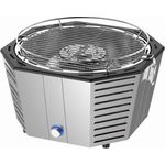 Raucharmer Edelstahl Holzkohlegrilll silber