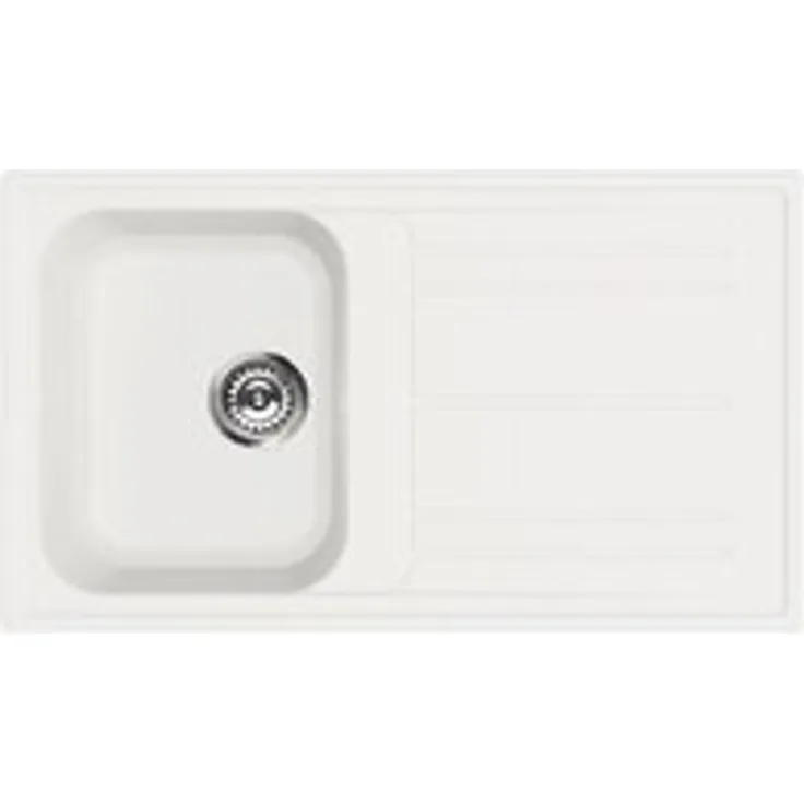 Smeg LZ861B Spüle Rechteckig Kunststein in Weiß 86 cm
