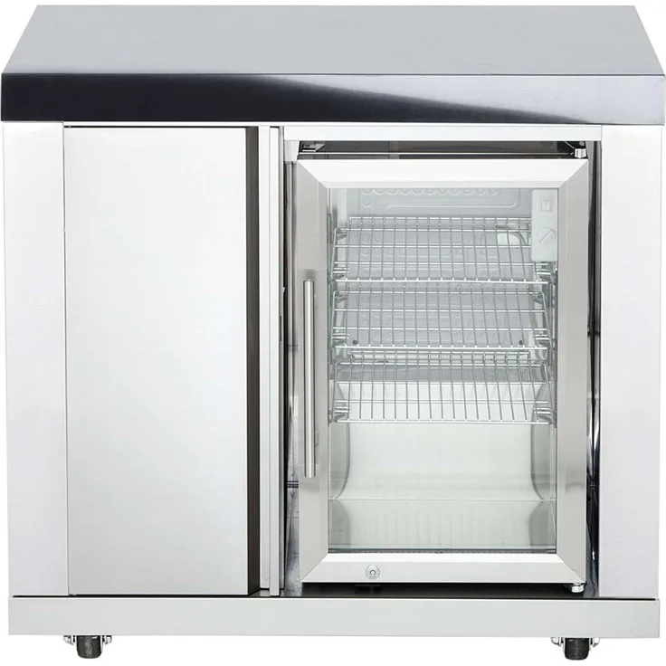 Allgrill Top-Line modulare Outdoorküche Edelstahl Modul 6 Schrank-Kühlschrank 63 Liter