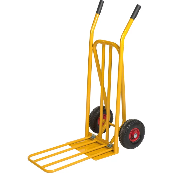 Kongamek Gepäck- und Sackkarre, klappbar 920x480x1170mm in gelb mit 250kg Tragkraft und pannensicherer Bereifung