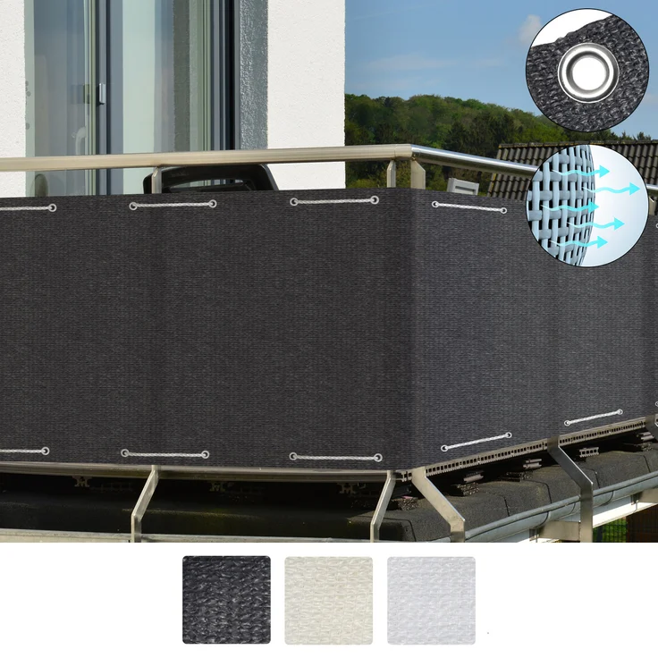 Sol Royal SolVision HDPE Balkonumspannung HB2 300x90cm Anthrazit – Bild 1