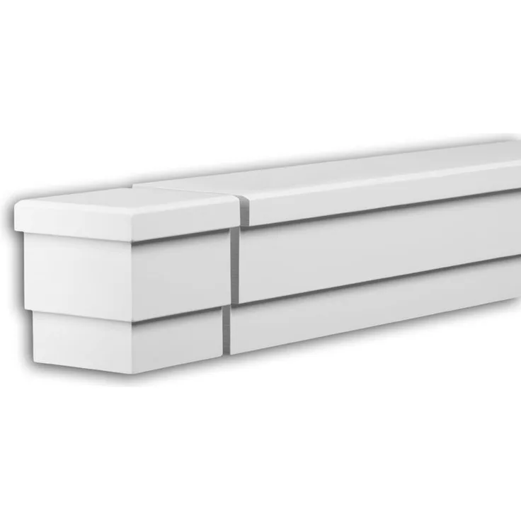 Profhome Decor - Stirnelement 434131 Fassadenstuck Zierelement Fassadenelement Modernes Design weiß