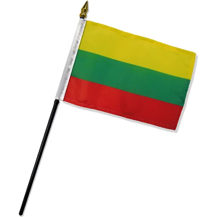 Qualität Standard Flaggen One Dutzend Litauen Stick Flagge, 4 von 15,2 cm