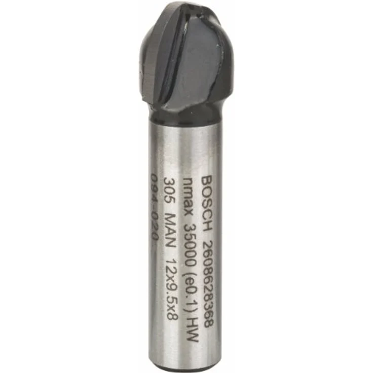 Bosch Professional Zubehör 2 608 628 368 Hohlkehlfräser 8 mm, R1 6 mm, D 12 mm, L 9,5 mm, G 40 mm – Bild 2