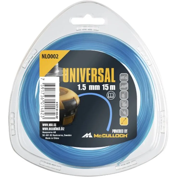 Universal Trimmerfaden Nylon 1.5mmx15m, NLO002: Ersatzfaden für Rasentrimmer, Länge 15 m, Faden-Ø 1.5 mm, reißfestes Nylon (Artikel-Nr. 00057-76.163.02) – Bild 1