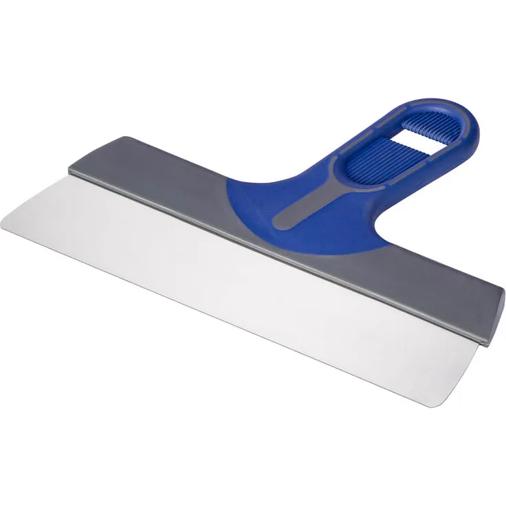 Colorus Profi Flächenspachtel 250 mm | Fassadenspachtel aus Edelstahl, rostfrei | Flächenrakel mit Soft-Griff | Großflächenrakel Dekorspachtel |