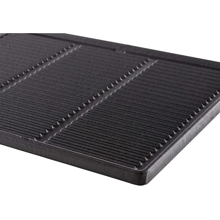 Grillplatte, 45,5 x 35 cm, beidseitig nutzbare Grillplatte für Gasgrill, Kohlegrill und Elektrogrill – Bild 2