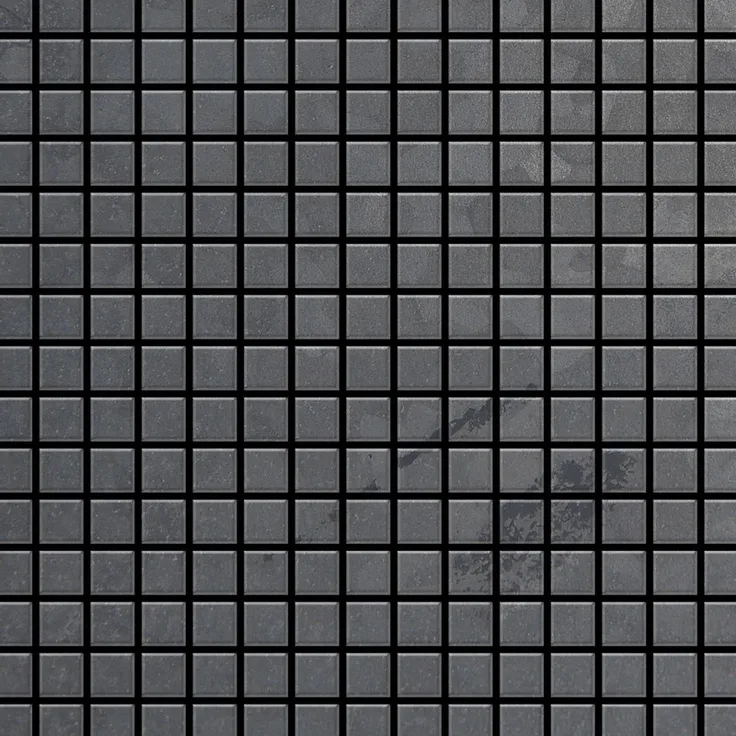 Mosaik Fliese massiv Metall Rohstahl gewalzt in grau 1,6mm stark ALLOY Mosaic-RS 1,04 m2