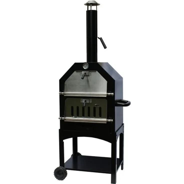 Buschbeck Gartengrillkamin, Pizzaofen Italia, schwarz, 38 x 51 x 160 cm, 90088.000