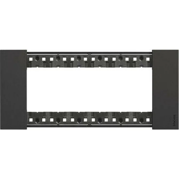 Bticino Platte Living Now 6 Module Farbe: schwarz KA4806KG