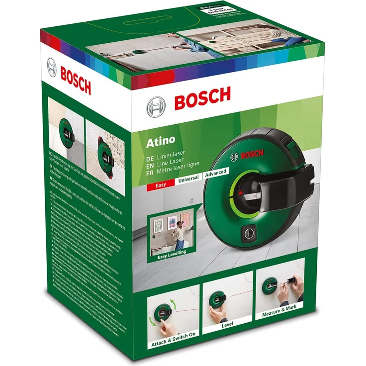 Bosch Atino Linienlaser Laser-Entfernungsmesser selbstnivellierend LED Reichweite 1 m – Bild 6
