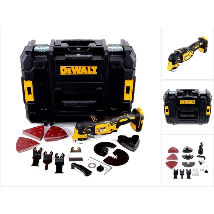 DeWalt oszillierendes Li- Ion Akku Multitool DCS355NT Multifunktionswerkzeug inkl. 30-teiligem Zubehörset und Koffer Schneller werkzeugloser Zubehörwechsel 18V Ohne Akku und Ladegerät – Bild 2