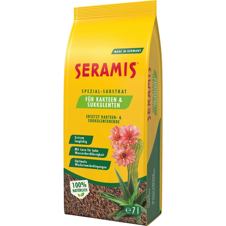 SERAMIS Spezial-Substrat für Kakteen und Sukkulenten, 7 Liter