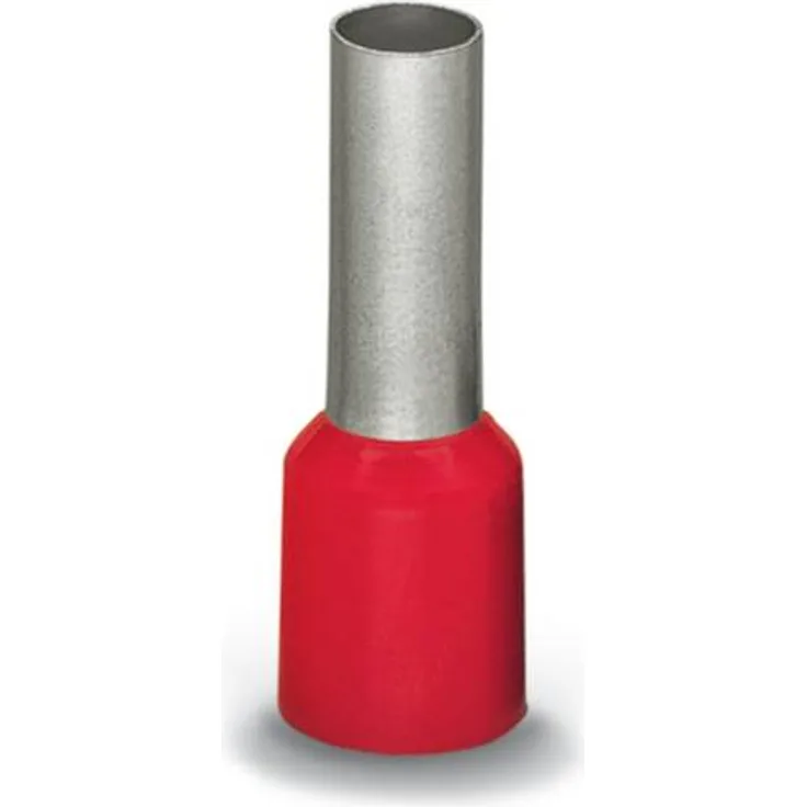 WAGO 216-209 Aderendhülse 10mm² Teilisoliert Rot 100St.