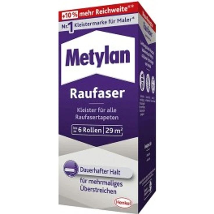 Metylan MPR40 Vlies Tapetenkleister Raufasertapeten mit Vliesrücken 180 g – Bild 1