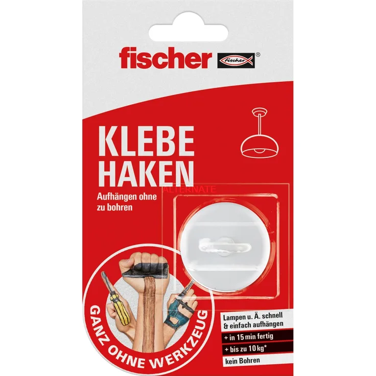 fischer GOW Klebehaken Haken, weiß