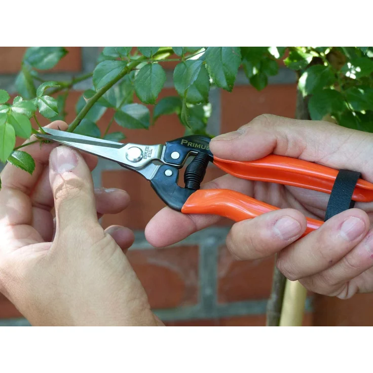 Garten Primus Gartenschere Rosenschere 30 mm orange-silber, 18,1 x 4,9 x 1,8 cm, 01040 mittelgroß – Bild 4